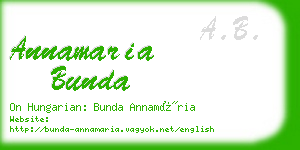 annamaria bunda business card